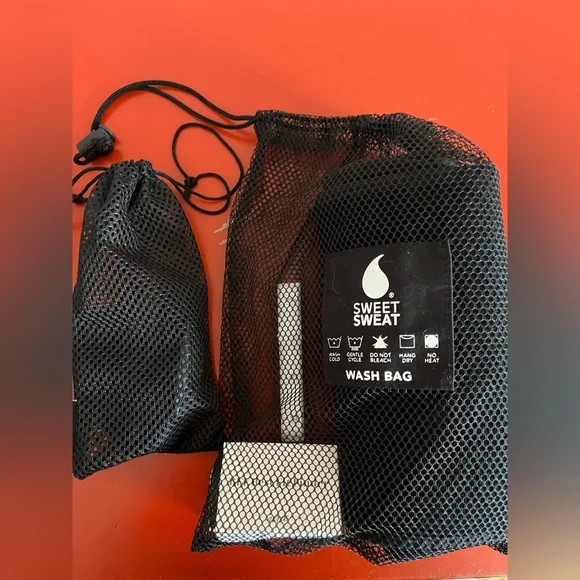 Sweet Sweat Waist Trimmer in Black/Orange Theory Heart Monitor/two tape/body NEW - Picture 4 of 16